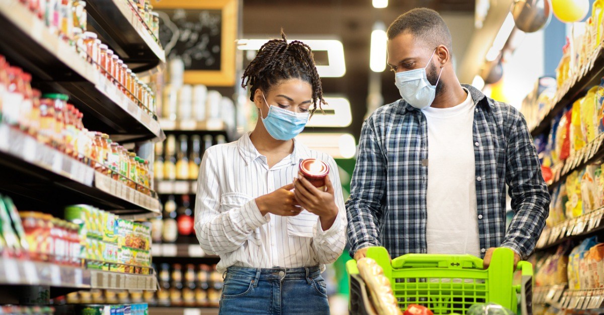 african family shopping for groceries